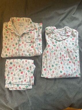 Petite Plume Holiday Ornament Pajamas - Pants Set (12) and Nightgown (10)